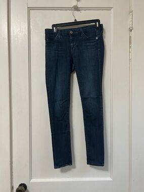 Women’s AG Adriano Goldschmied Dark Blue Skinny Jeans - Size 24